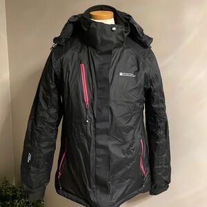 Mountain Warehouse women’s EXTREME ISOORY 10000 hooded ski jacket 2 in 1 black 8